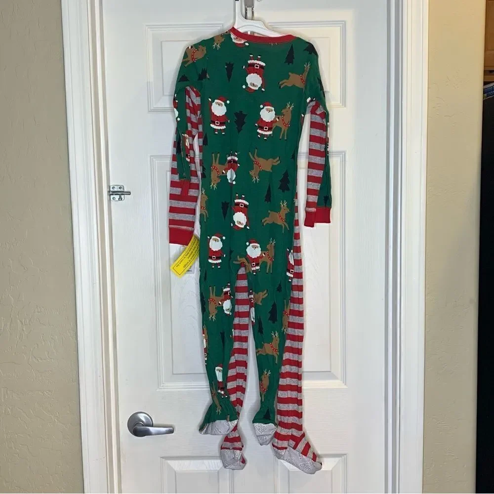 Children’s Size 5T Pair of Holiday Footed Pajamas